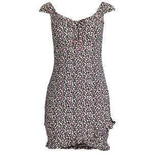 Ruffle Statement Sleeve Dress Mini bodycon fitted asymmetrical stretchy peplum